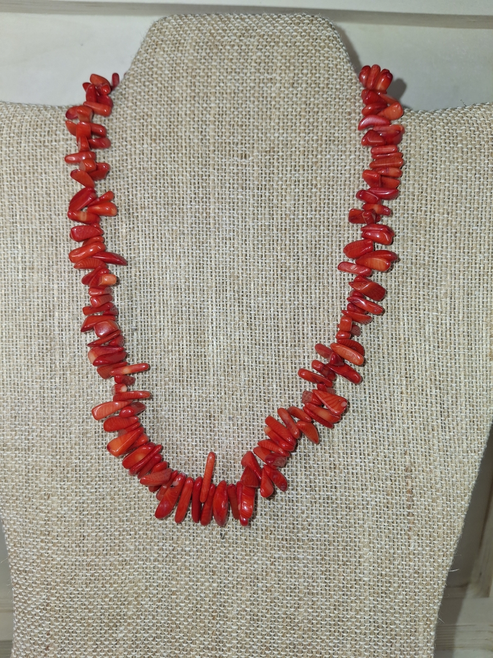 Red Coral Chip Bead Necklace - Women Jewelry